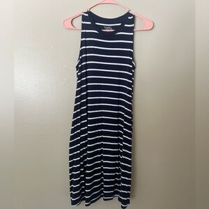 Time and Tru Navy and White Striped Dress